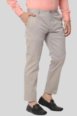 Men's Grey Slim Fit Casual Chino Trouser