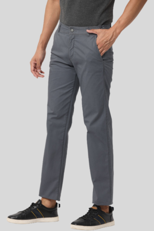 Men's Grey Slim Fit Casual Chino Trouser